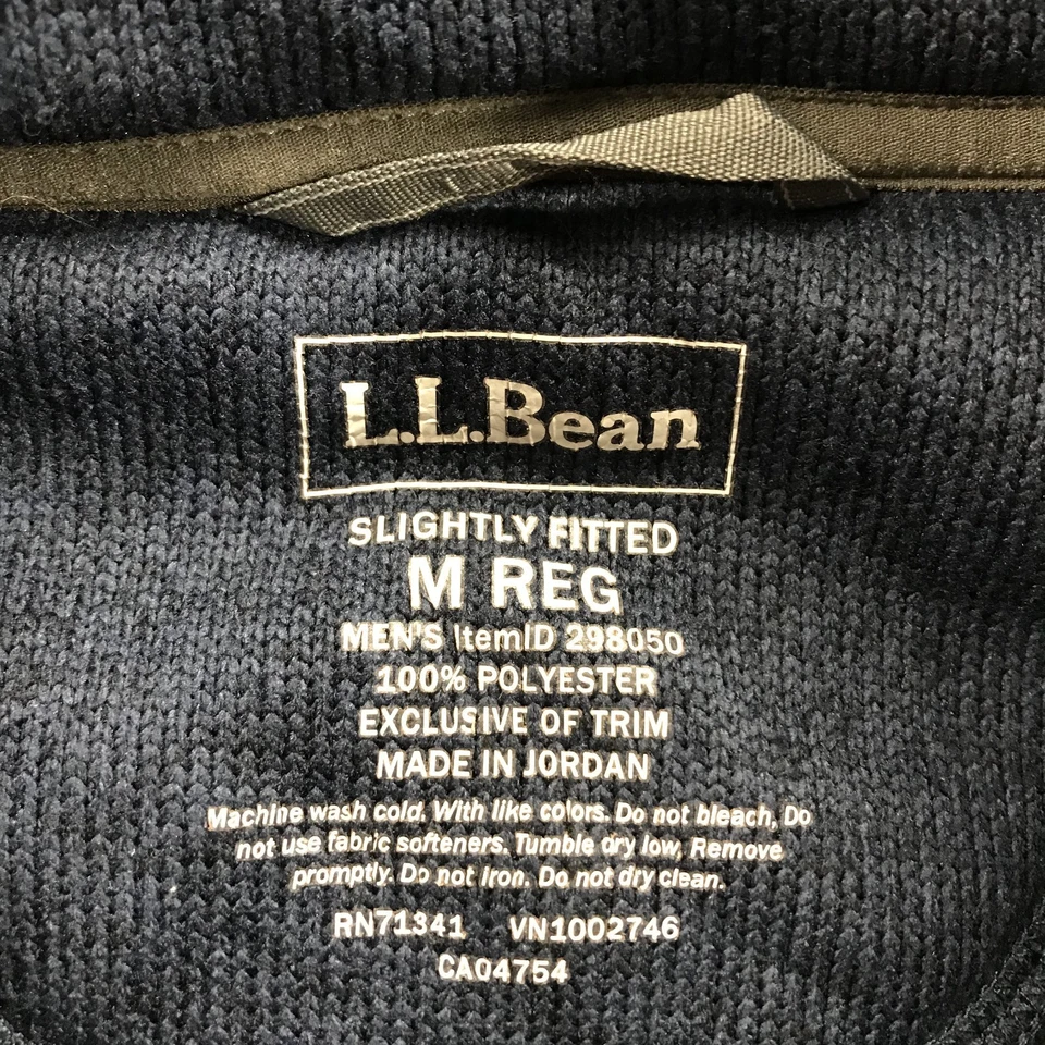 LL Bean Chaqueta Para Hombres Medio Azul Suéter Polar Snap T Pullover Exterior 298050 Foto 4 de 4