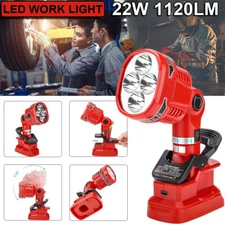 1120LM LED Work Light Clip-on Light for Craftsman 19.2V Battery 22W Floodlight