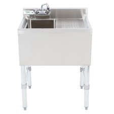 NEW 1 Bowl Underbar Stainless Steel Hand Wash Sink RIGHT Drainboard Commercial
