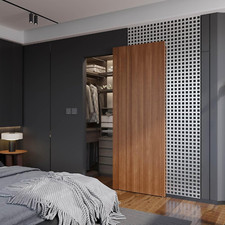 32Inch Concealed Sliding Barn Door Hardware with Soft Close Mechanism, Invisible