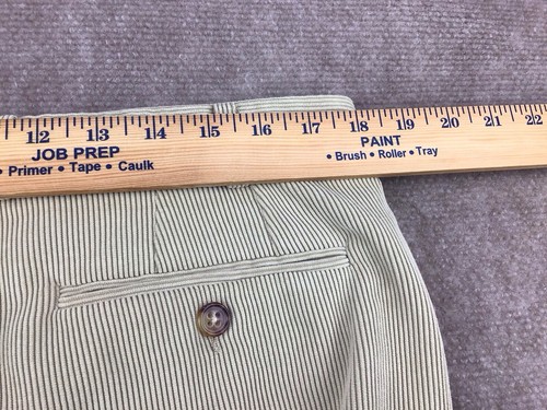 Zanella Vintage Men Cream Corduroy Chino Pants Sz 36 (36"Wx35.5"L) Made In Italy - Picture 14 of 17