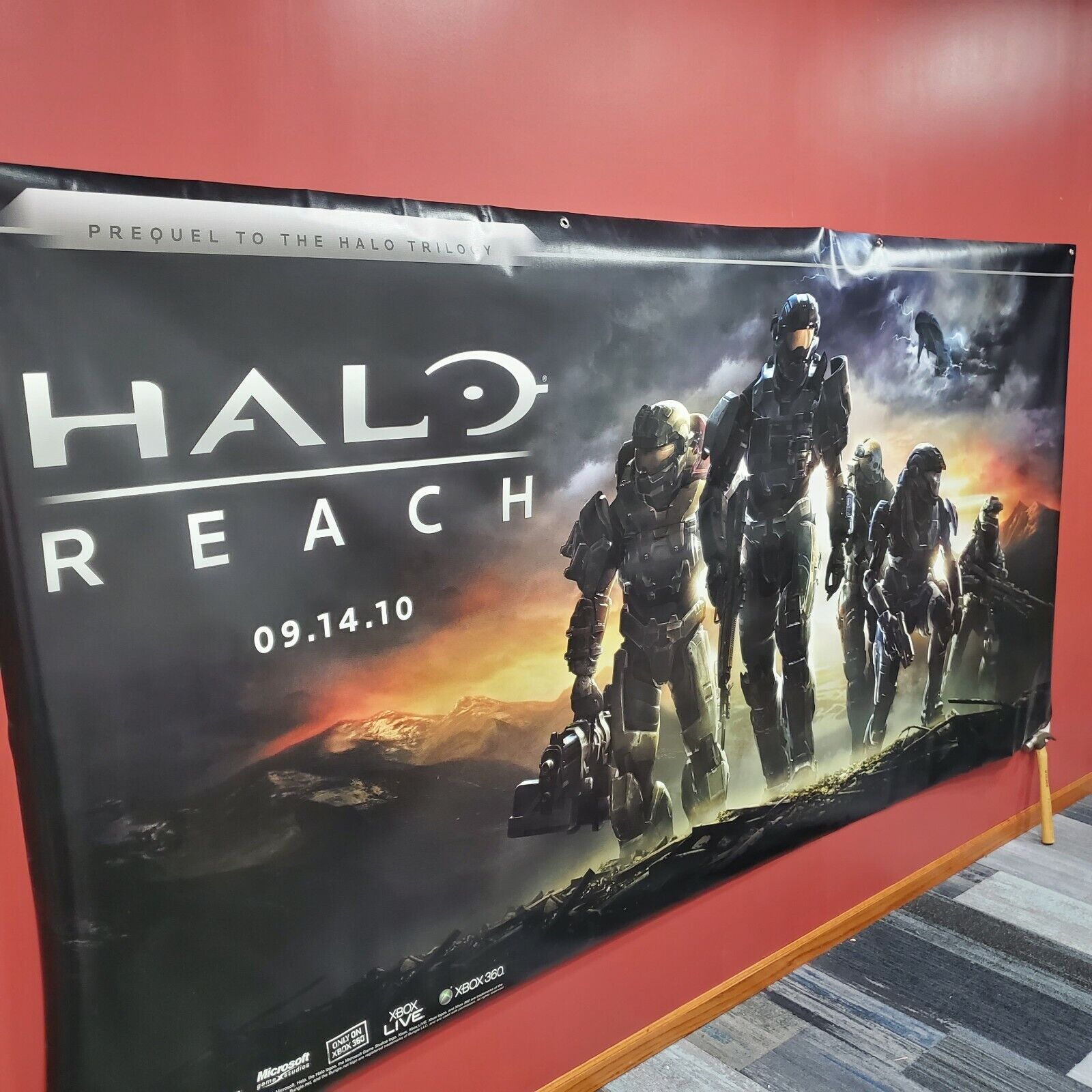 Halo Reach Xbox 360 Xbox One Rare Old Small Promo Poster / Ad Page Framed