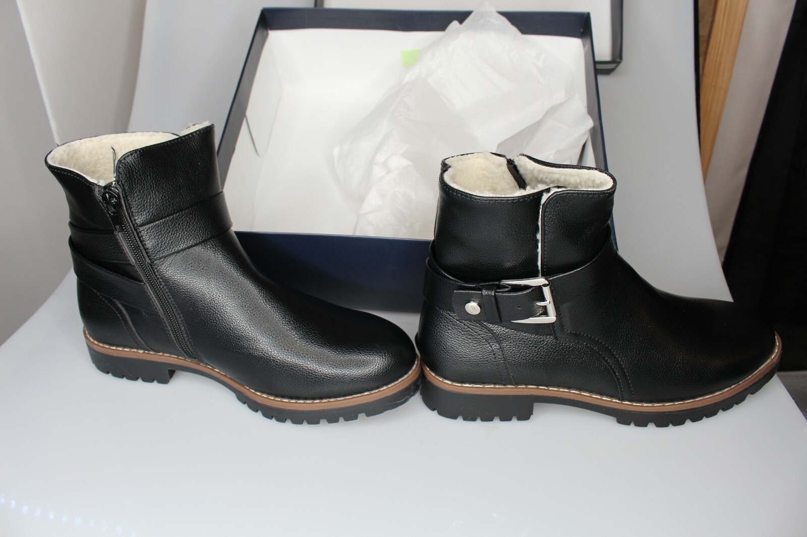 Nautica Ensign Black Faux Leather and 