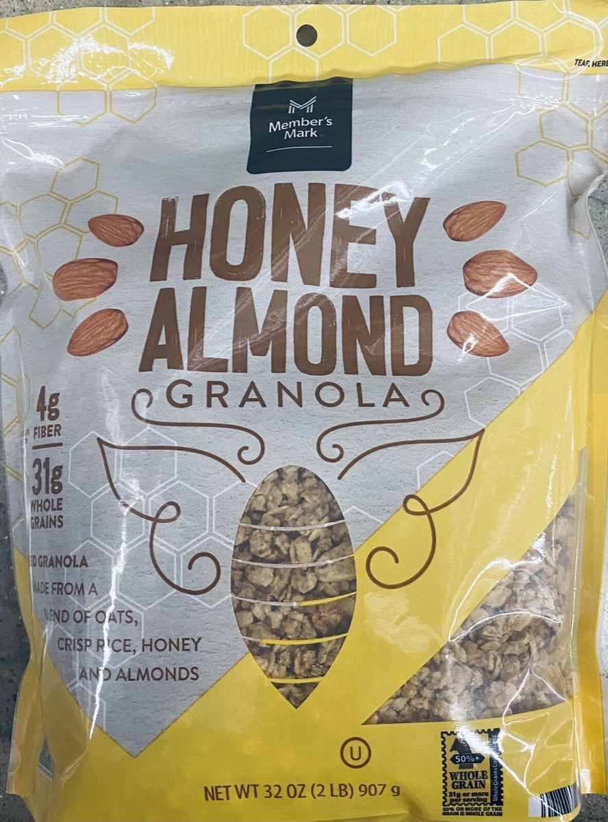Member's Mark Non-GMO Honey Almond Granola 32 oz Bag - WHOLE