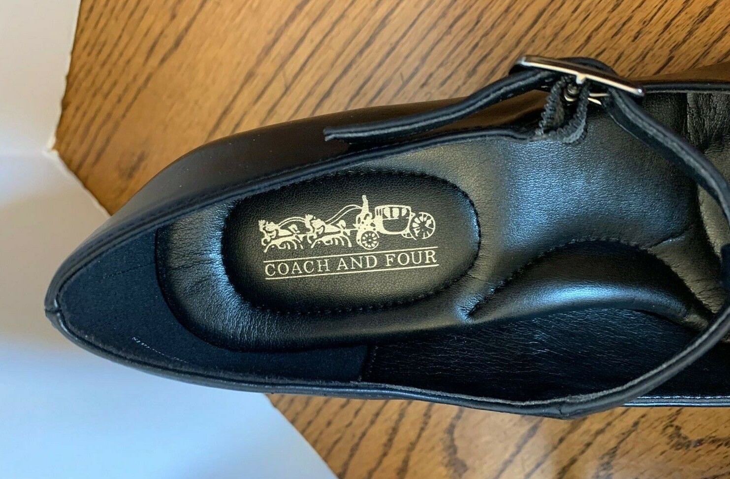 Coach and Four Woman's Black Leather Dress Shoes Size… Gem