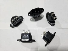 Male Panel Mount IEC 60320 C14 Connector Power Entry Receptacle Male Blade Socke