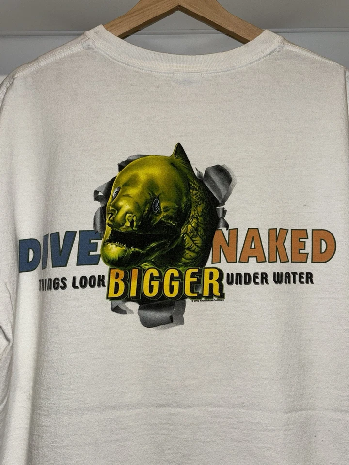 Camisa de Colección Anfibious Outfitters Para Hombre Grande Eléctrica Anguila Buceo 2002 Foto 4 de 4