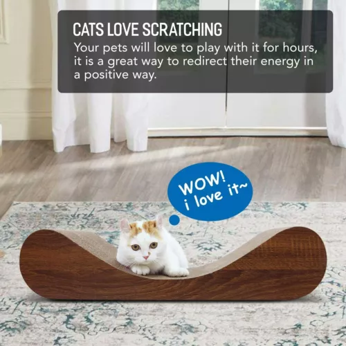 ScratchMe Gato Rascador Poste Salón Cama Gato Rascador Cartón con Cepillo para Gatos - Imagen 15 de 25