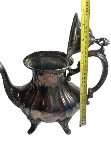 Vintage Poole EPCA Lancaster Rose 400 Silver Plate Tea Coffee Teapot Set 5 Pcs - Picture 4 of 11