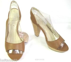 EDEN SCARPE SANDALI TACCHI 12 CM TUTTO PELLE MARRONE CAMEL 38 OTTIME CONDIZIONI | eBay
