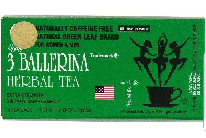 3 Ballerina Tea - Dieters Tea - 18 bags - Herbal Supplement - Natural Green