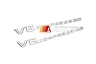 2 x V8 KOMPRESSOR Chrome Fender Side Emblem Badge fits Mercedes W204 W212 W221
