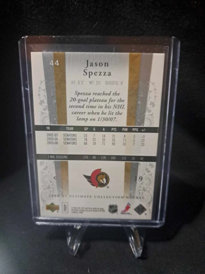 2006-07 UPPER DECK ULTIMATE COLLECTION JASON SPEZZA #44 #ed /699 - Image 2 of 2