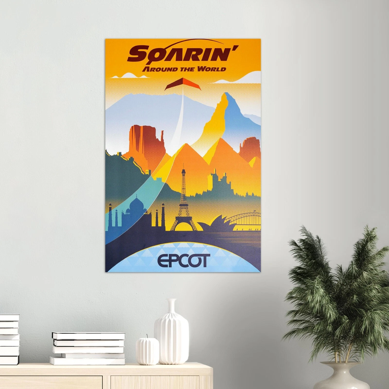Disney Epcot Center Soarin Poster - Disney World Vertical Matte Poster