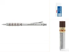 Pentel GraphGear 1000 Pencil Kit Brown 0.3mm ZEH10 Block Eraser Lead Office