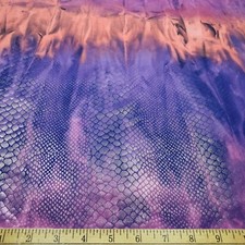 Abstract Tie Dye with Clear Foil Snake Skin 2-Way Stretch Spandex Fabric