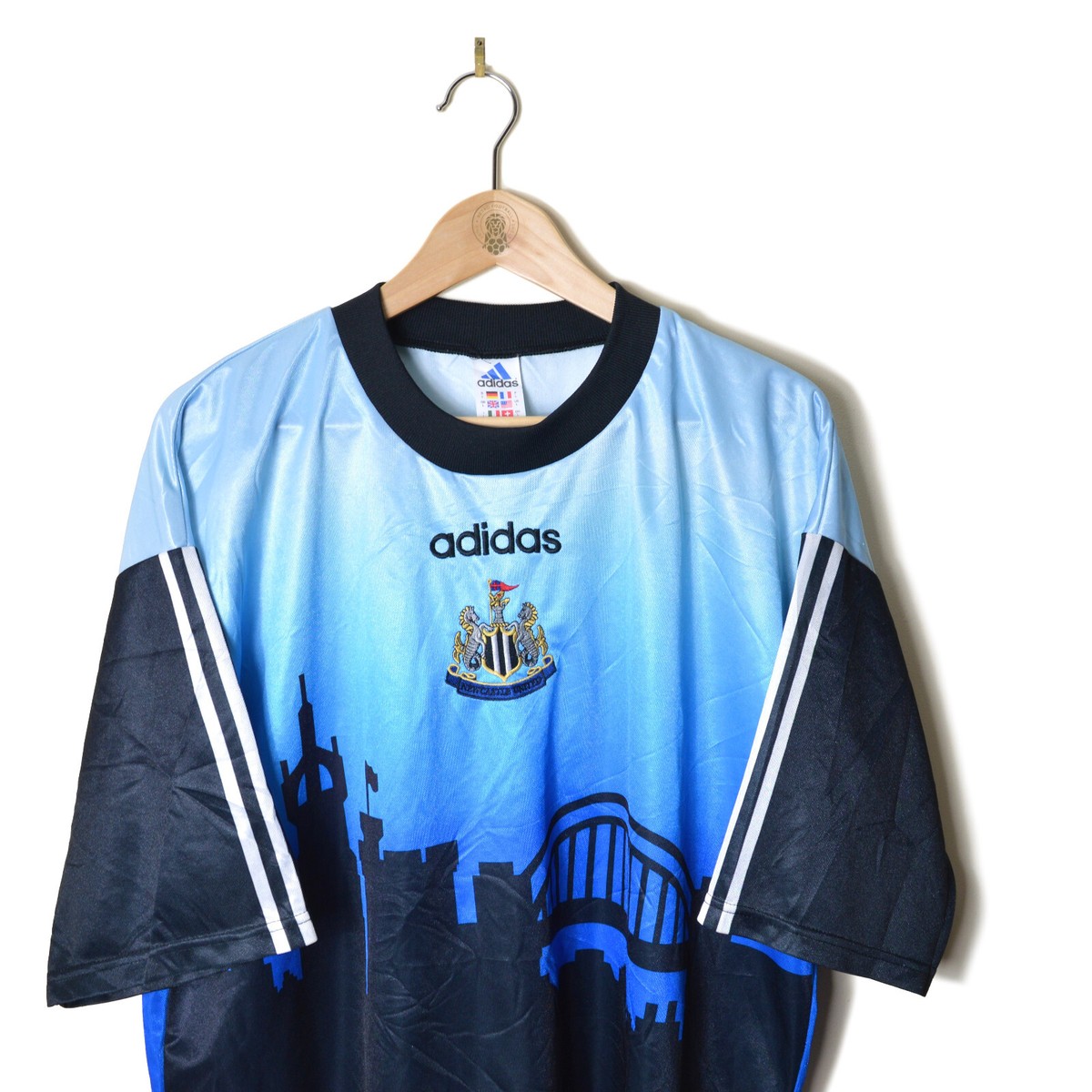 Newcastle United Training Leisure Football Shirt 1997/1998 Adidas
