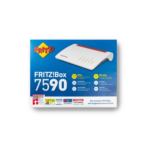 AVM FRITZ!Box 7590 WLAN Router mit Modem VDSL Supervectoring MESH WLAN AC+N DSL