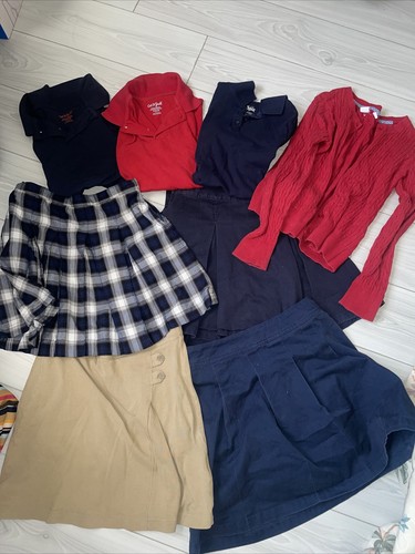 Girls school uniform 10 Piece lot Lands End Gap & more size M/L Worth Hundreds