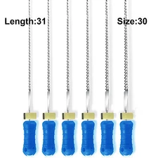 Sky Choice K-Files - 31 mm Length, Size 30 Blue with Rubber Stopper 6/Pkg