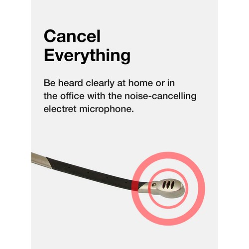 Auriculares con Cable Micrófono con Cancelación Ruido Cascos Monoaurales Oficina - Imagen 3 de 9