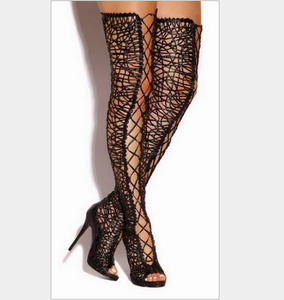 gladiator thigh high boots