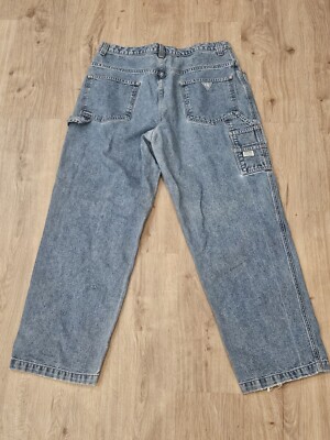Vintage Guess Carpenter Jeans 90s Y2K Relaxed Light Wash Denim