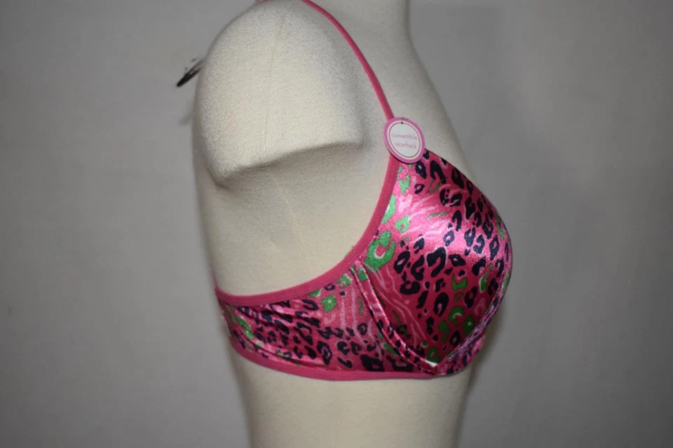 Sujetador Flirtitude Cuello Redondo Push-Up Convertible Corredor-Espalda Correa Rosa Animal Nuevo con Etiquetas Foto 3 de 4