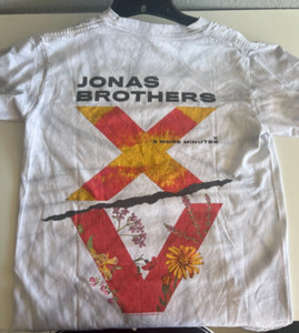 Jonas Brothers Five More Minutes 2020 Tie-Dye T-Shirt Cotton Tee Medium