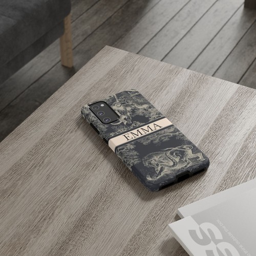 Custom Name Tough Phone Case with Lion & Monkey Design, Personalized Phone Cover - 第 263/263 張圖片