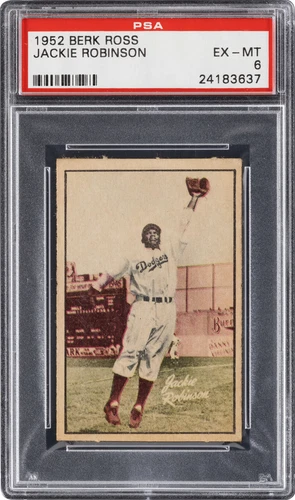 1952 Berk Ross Jackie Robinson PSA 6 Brooklyn Dodgers HOF