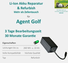 Zellentausch (PLUS) und Reparatur f&uuml;r Golf Trolley Li-Ion Akku f&uuml;r Agent Golf