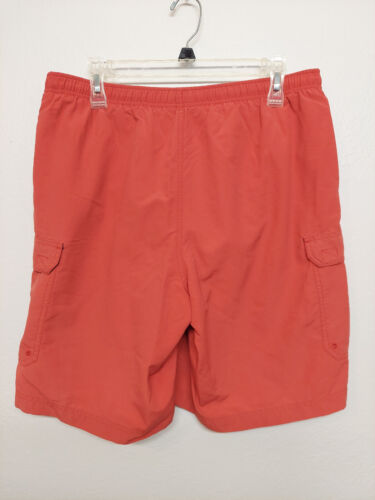 L.L. Bean Swim Trunks Men's Size Medium RED Cargo Style Shorts Lined Board Beach - Picture 2 of 10