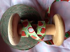 Webband Hilco Hamburger Liebe   ökotex Yummi Strawberries   