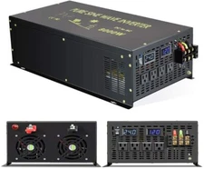 Pure Sine Wave Inverter 8000W 24VDC to 110/120VAC Solar Power Inveter Home