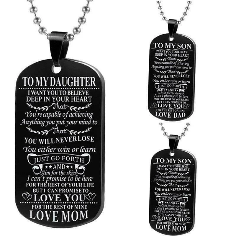 Mother son clearance dog tag necklace