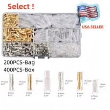 200/400Pcs 4.0mm Bullet Terminal Car Electrical Male Female Wire Crimp Connector