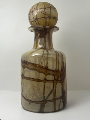 MDG Malta Deko Glas große Kunstglasflasche und 2 Stopfen