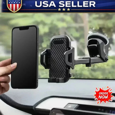 360° Phone Holder Car Mount Windshield Stand For iPhone 16 15 14 Pro Max Samsung