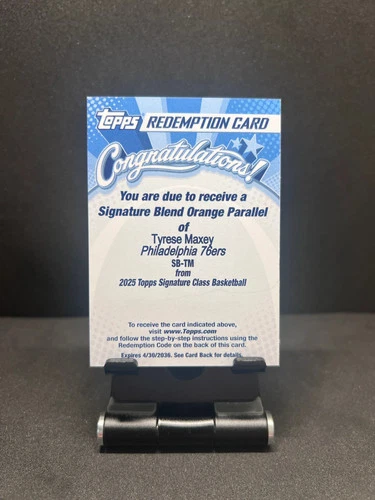 2025 Topps Signature Tyrese Maxey Orange (RAW)