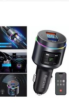 Bluetooth5.0 FM Transmitter QC3.0 LED Backlit Wireless Radio Adapter MP3 Player