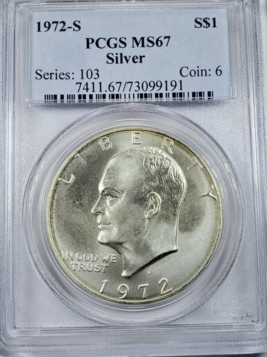 1972-S Silver Eisenhower Ike Dollar PCGS MS67