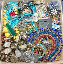 3 Lbs Pound Unsorted Huge Lot Jewelry Vintage New Junk  Wear Resell Tangled In