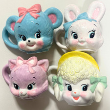Swimmer 3D Face Mug 4 sets Kawaii Liverny Fluffy Cammy Hugly New free shipping