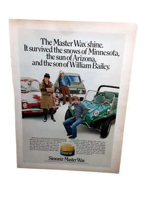 #ad #ad 1972 Simoniz Master Wax Ad Vega Chevelle Dune Buggy 70s Car Print $5.96