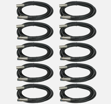 10 pack 25 FT Foot XLR 3 Pin Male Female Mic Microphone Shielded Audio Cable