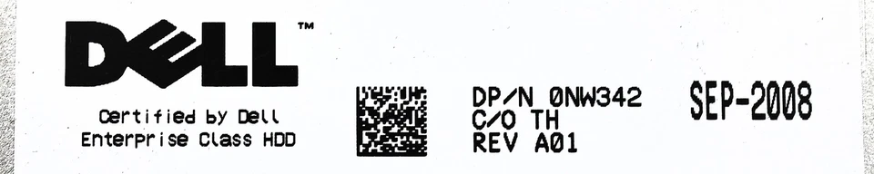 Dell NW342 750GB 7.2K SATA 3.5 3G HUA721075KLA 0NW342 - Image 2 of 4