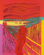 ANDY WARHOL Pop Art Poster or Rolled Canvas Print "The Scream (After Munch) #2