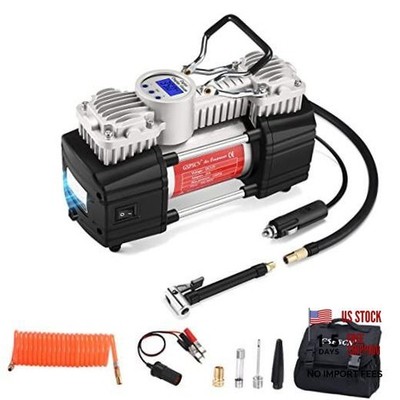 Digital Portable Tire Inflator Heavy Duty 12V Air Compressor Pump | 6X Faster