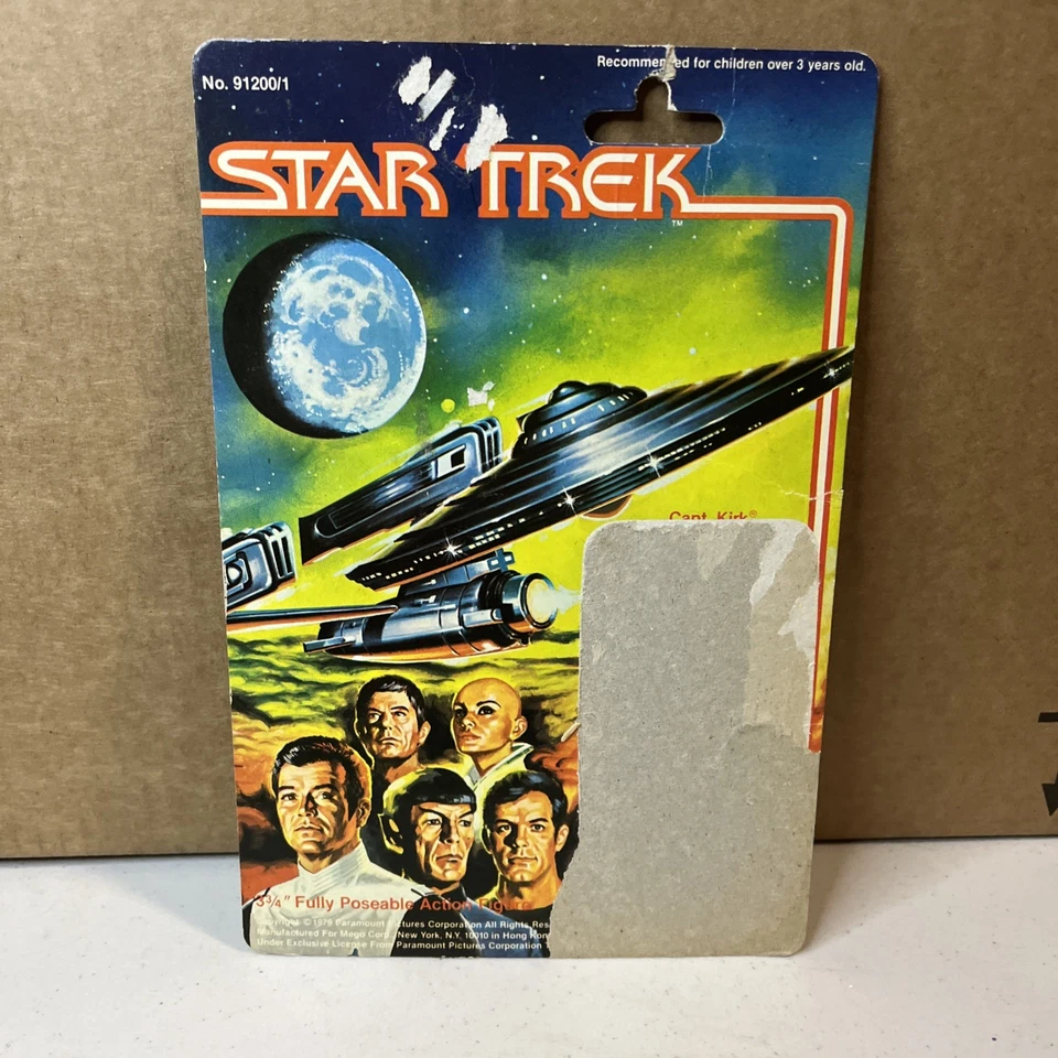 Lote de 4 reverso de tarjeta vintage raro 1979 MEGO Star Trek The Motion Picture Fihure Foto 4 de 4